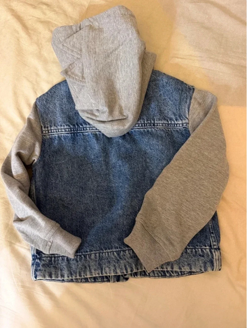 Gap mixed denim and sweatshirt jacket